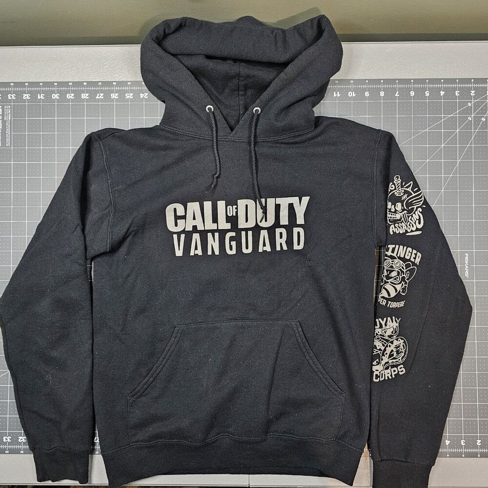 Call Of Duty Vanguard Hoodie Small Gamer Nerdcore Activision Teams Wolf Black